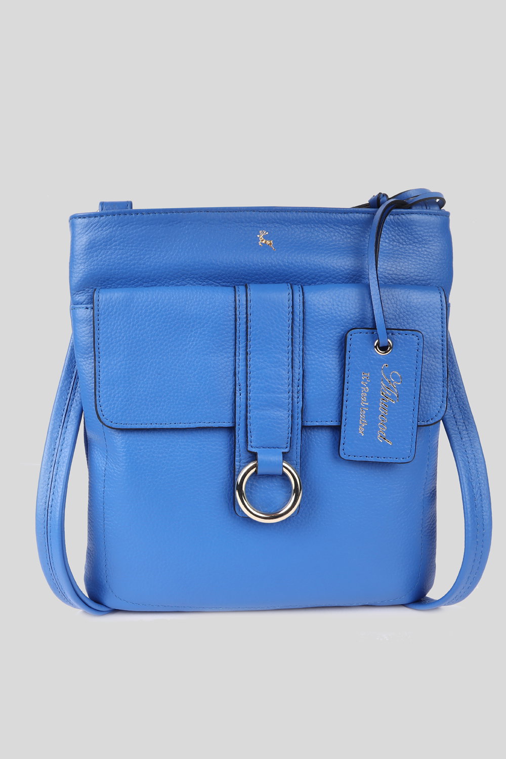 Blue 'Heaven' Real Leather Cross Body Bag, Image 1 of 4