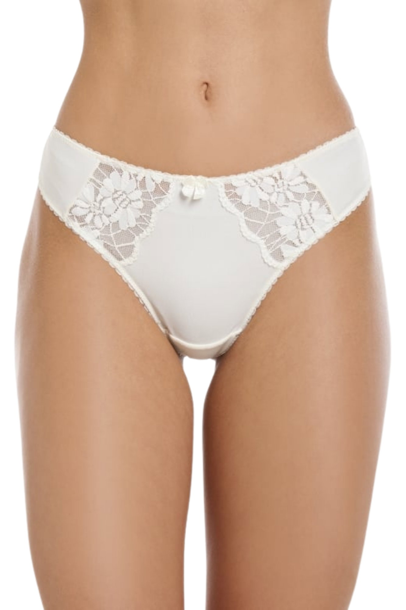 Ivory Camille Lingerie Ivory 3 Pack Floral Lace Thong, Image 1 of 4