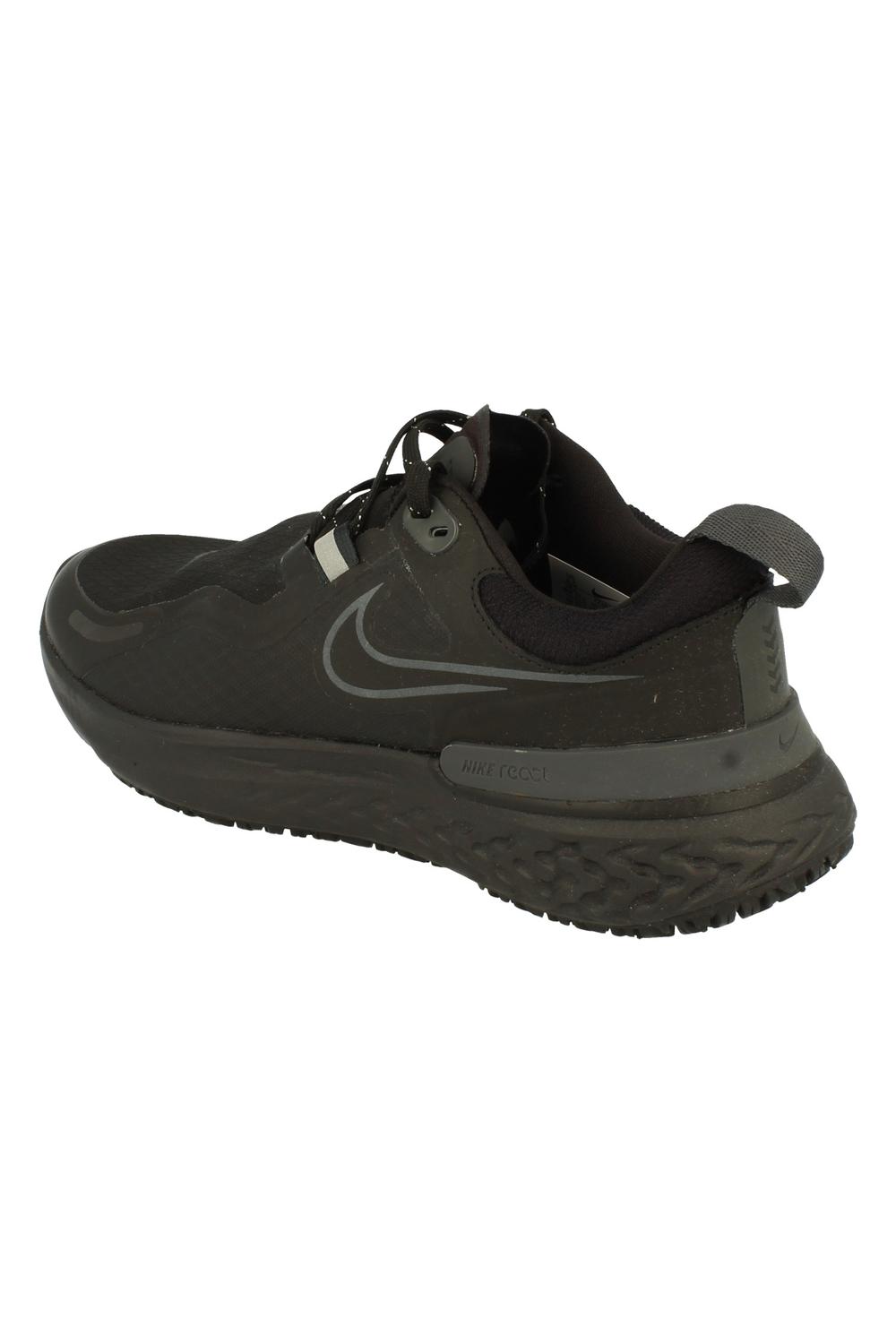 Black Nike Womens React Miler Shield Running Trainers, Image 3 of 6