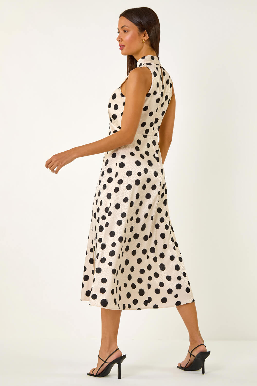 Crème Polka Dot Cotton Shirt Dress