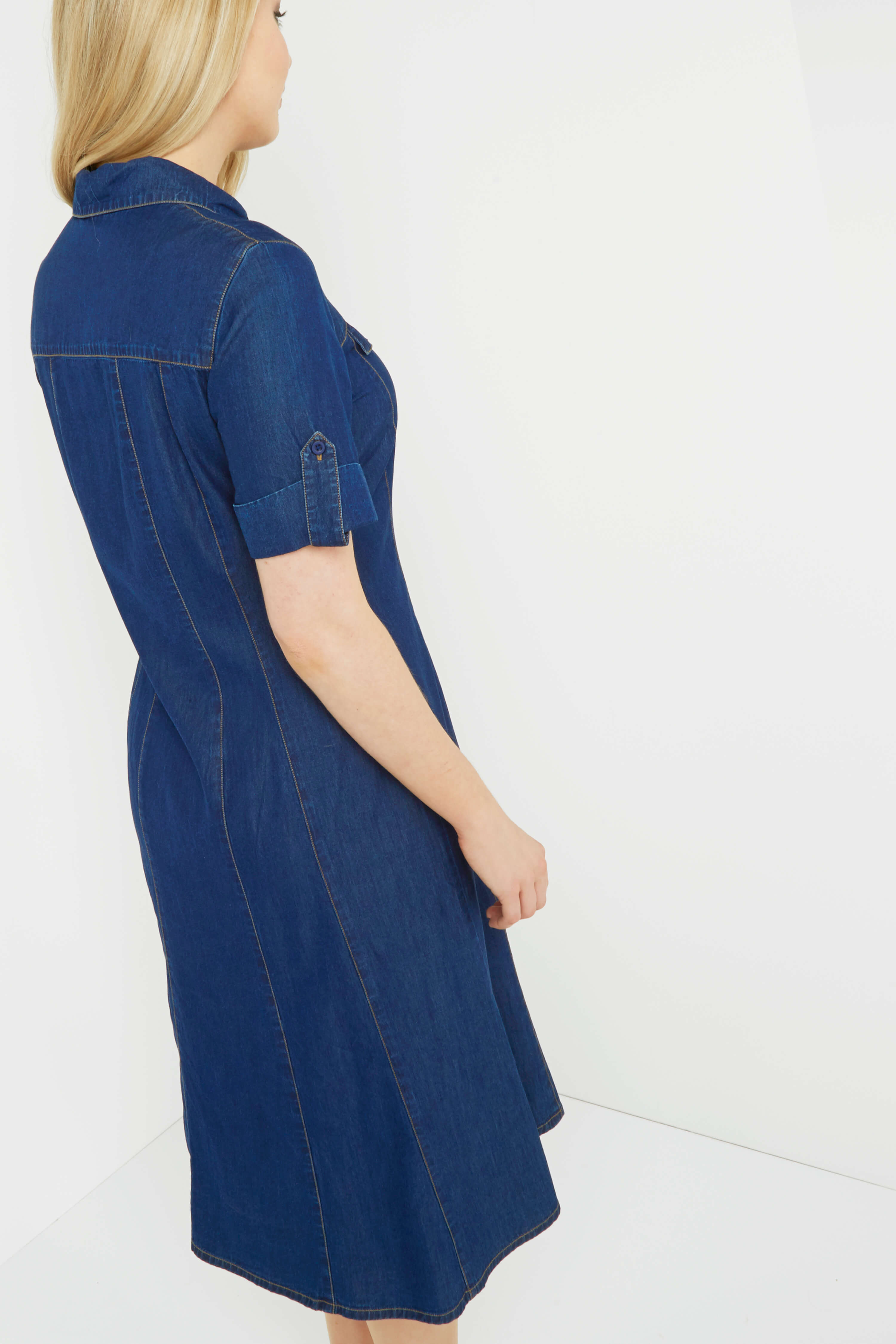 Denim Denim Shirt Dress, Image 5 of 5