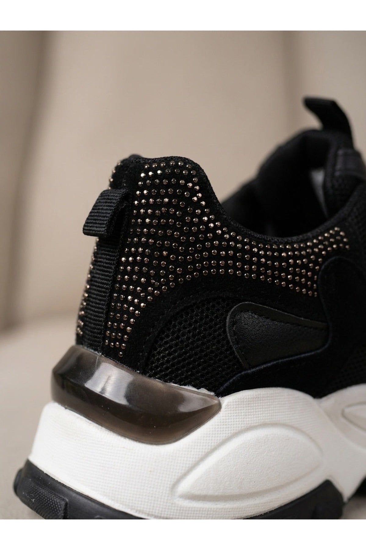 Black Ivy Studded Chunky Trainers