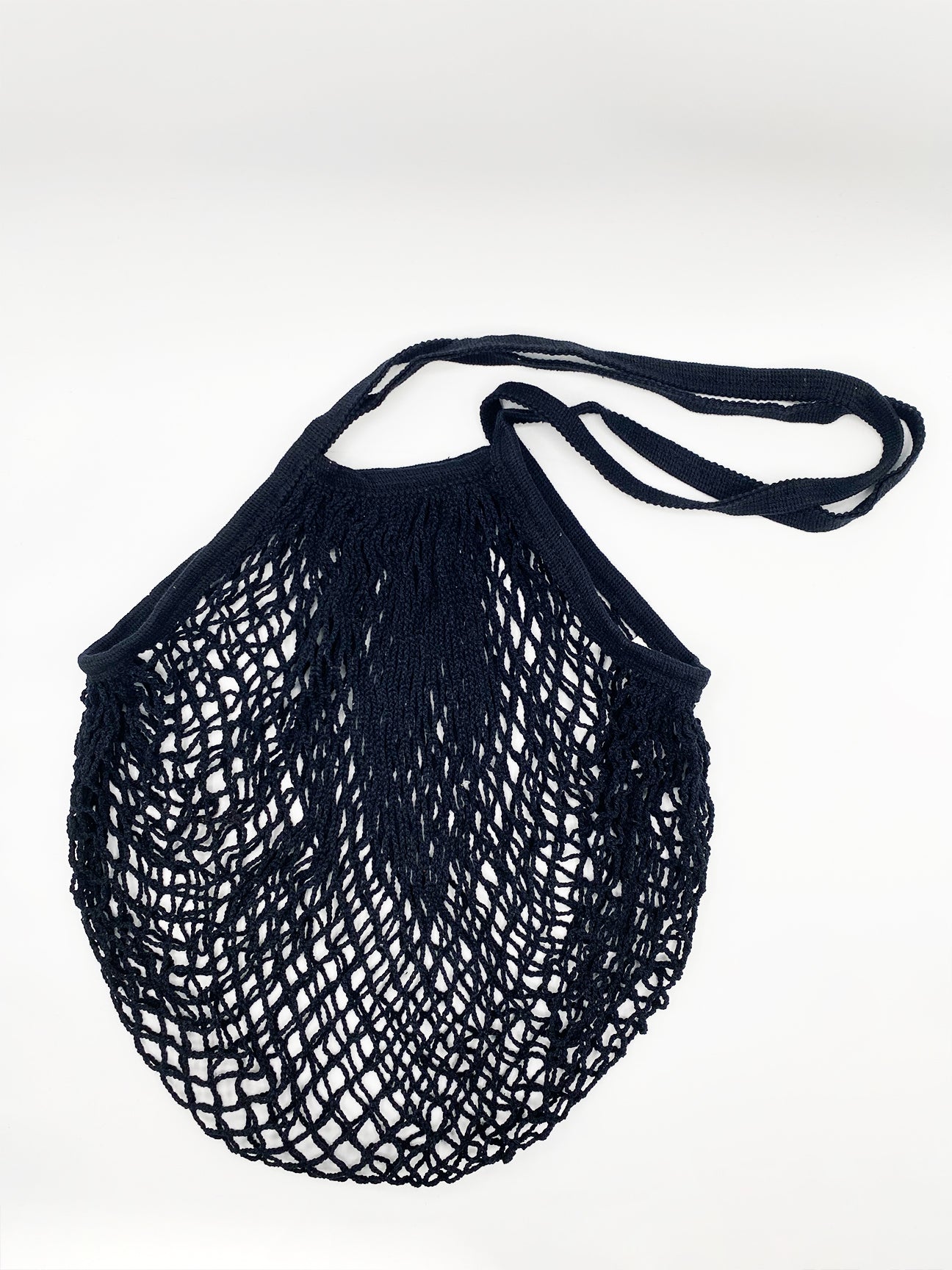 Black Small Beach Crochet Bag in Black, Image 3 of 5