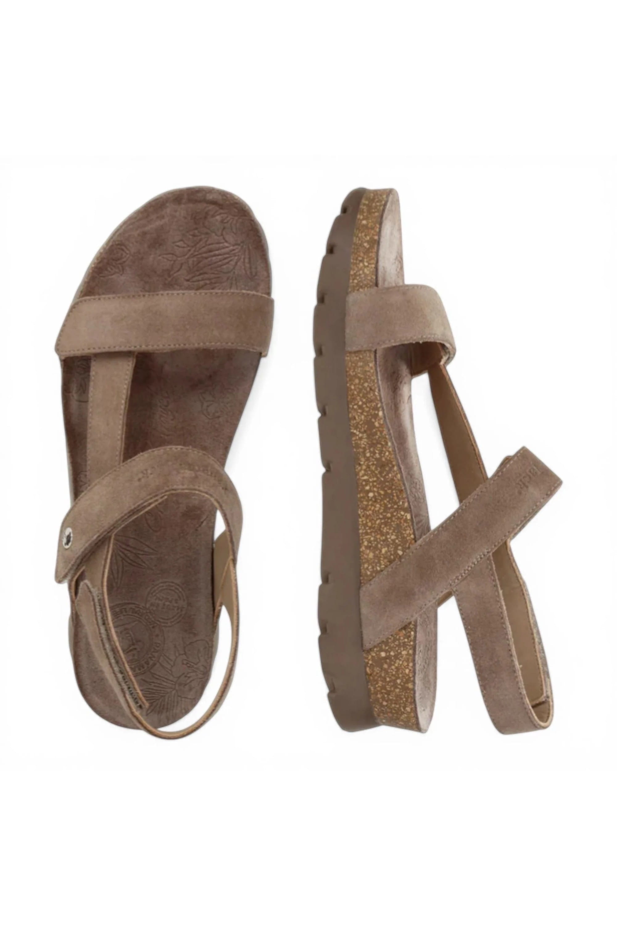 Grey Womens Durable Wedge Sandals Selma B18, Image 4 of 8