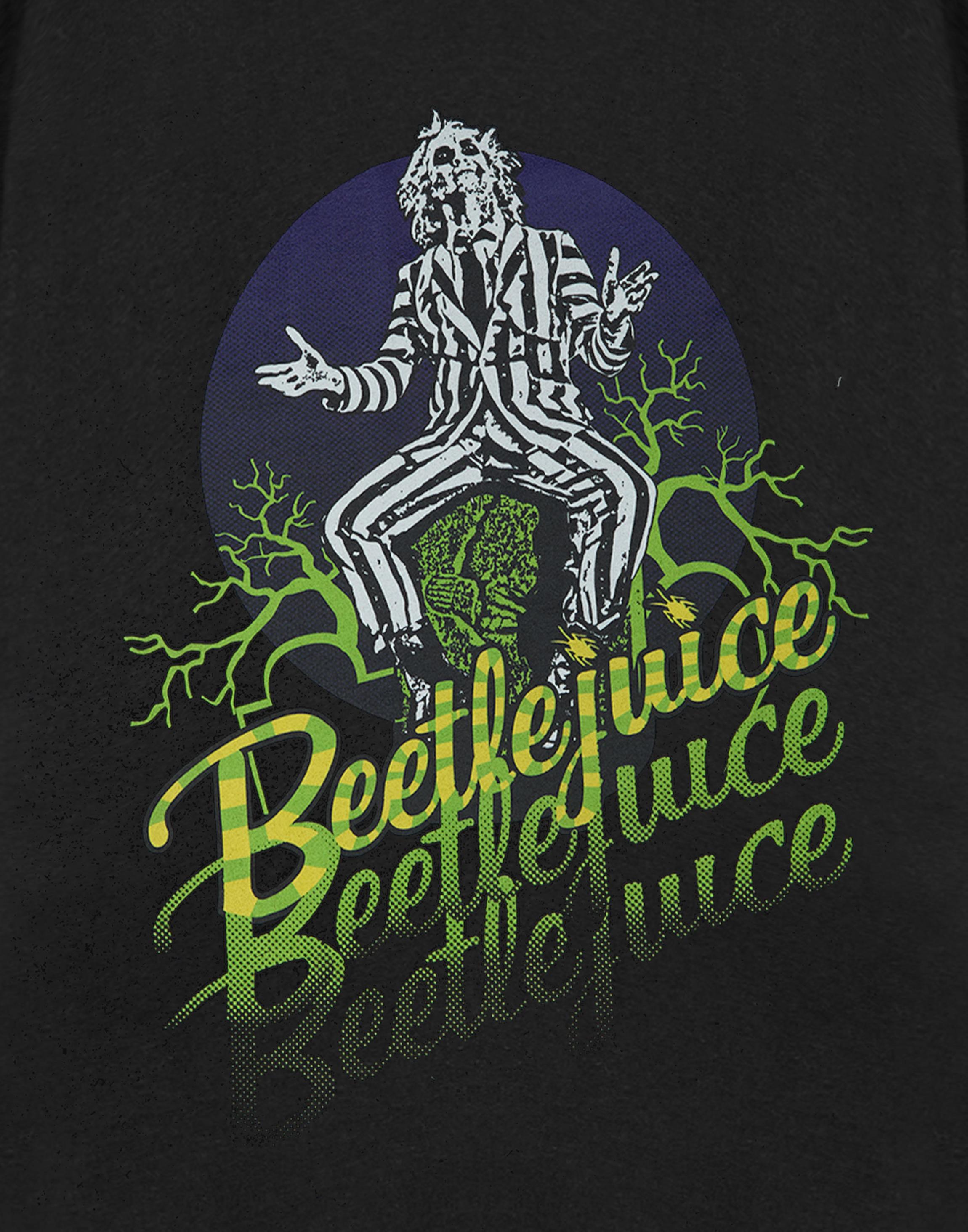 Black Beetlejuice Logo Fade T-Shirt, Image 6 of 6