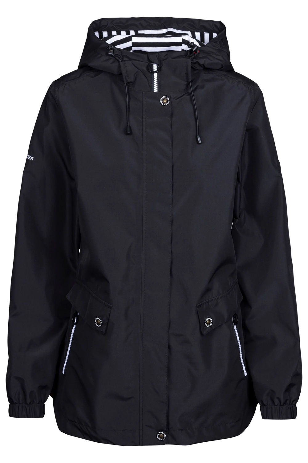 Black Flourish Waterproof Jacket, Image 1 of 4