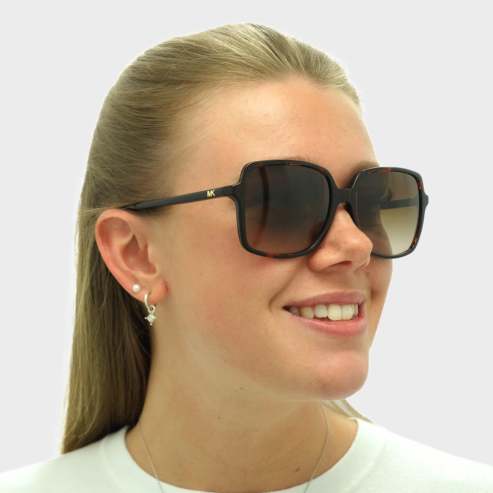 Brown Michael Kors Brown Square Dark Tortoise Smoke Gradient Sunglasses, Image 5 of 8