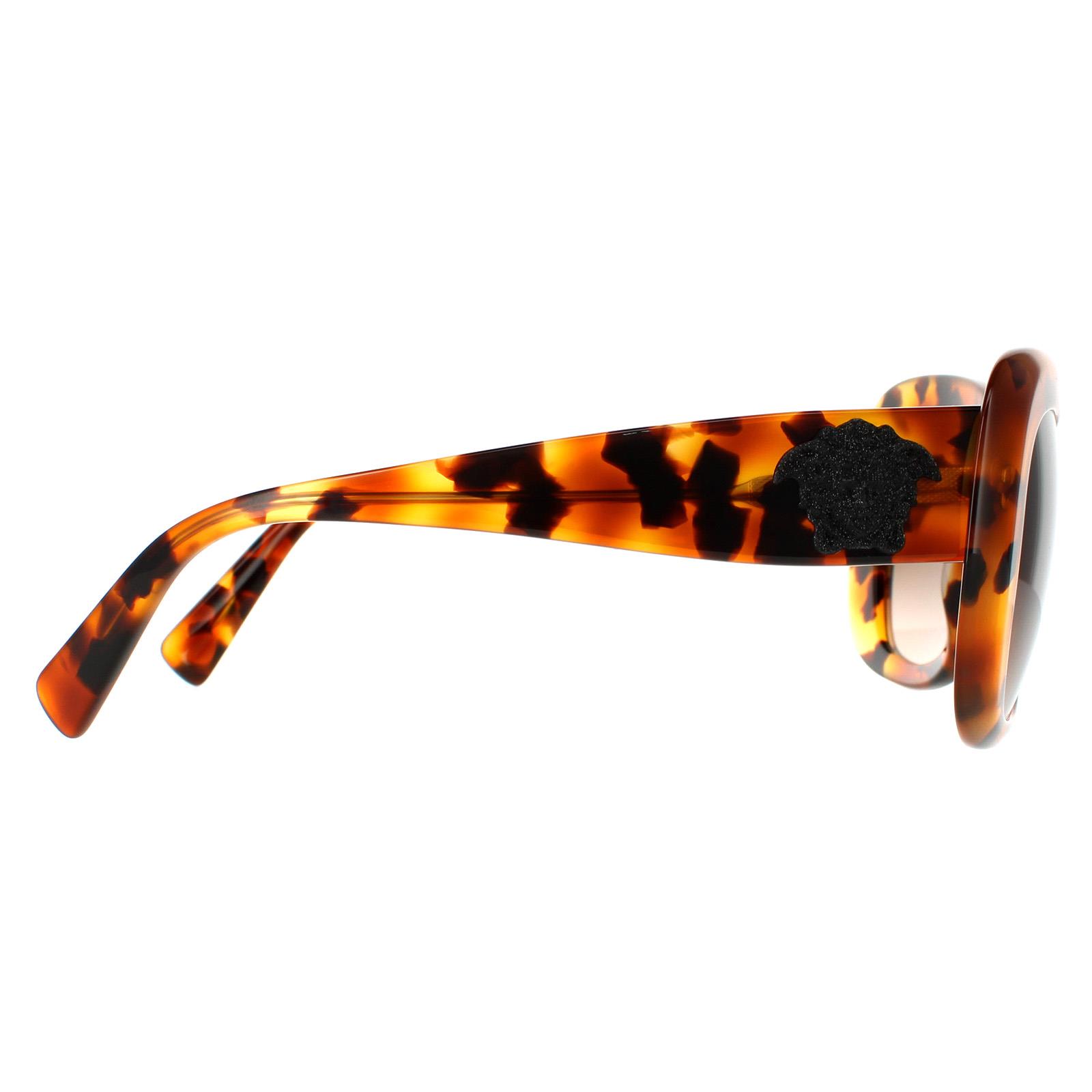 Brown Versace Brown Rectangle Light Havana Brown Gradient Sunglasses, Image 4 of 4