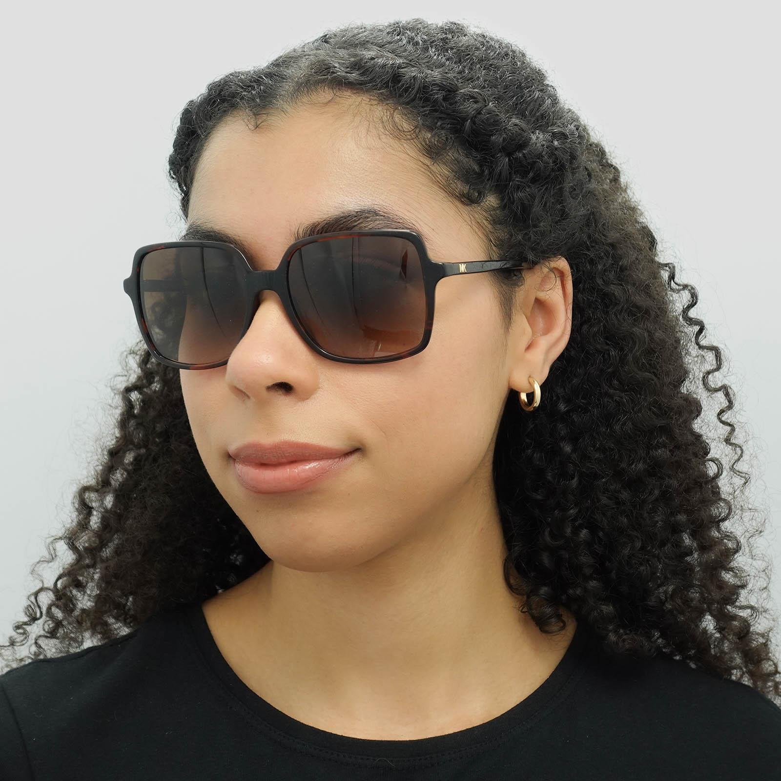 Brown Michael Kors Brown Square Dark Tortoise Smoke Gradient Sunglasses, Image 8 of 8