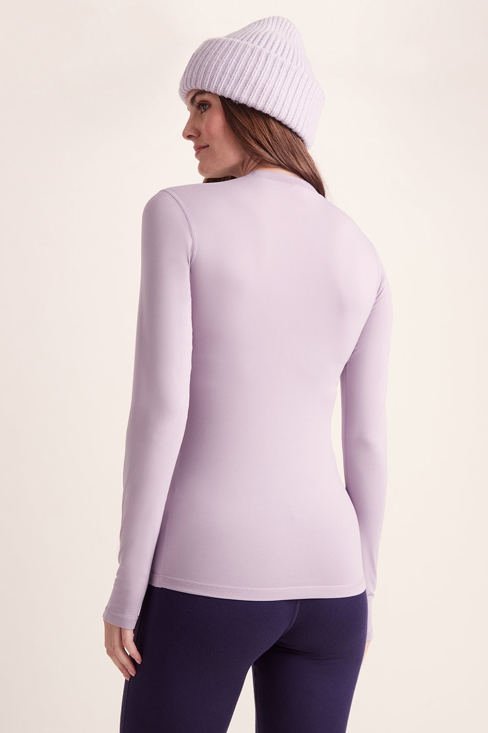 Lavendar Snowdon Thermal Crew Neck Base Layer, Image 2 of 5