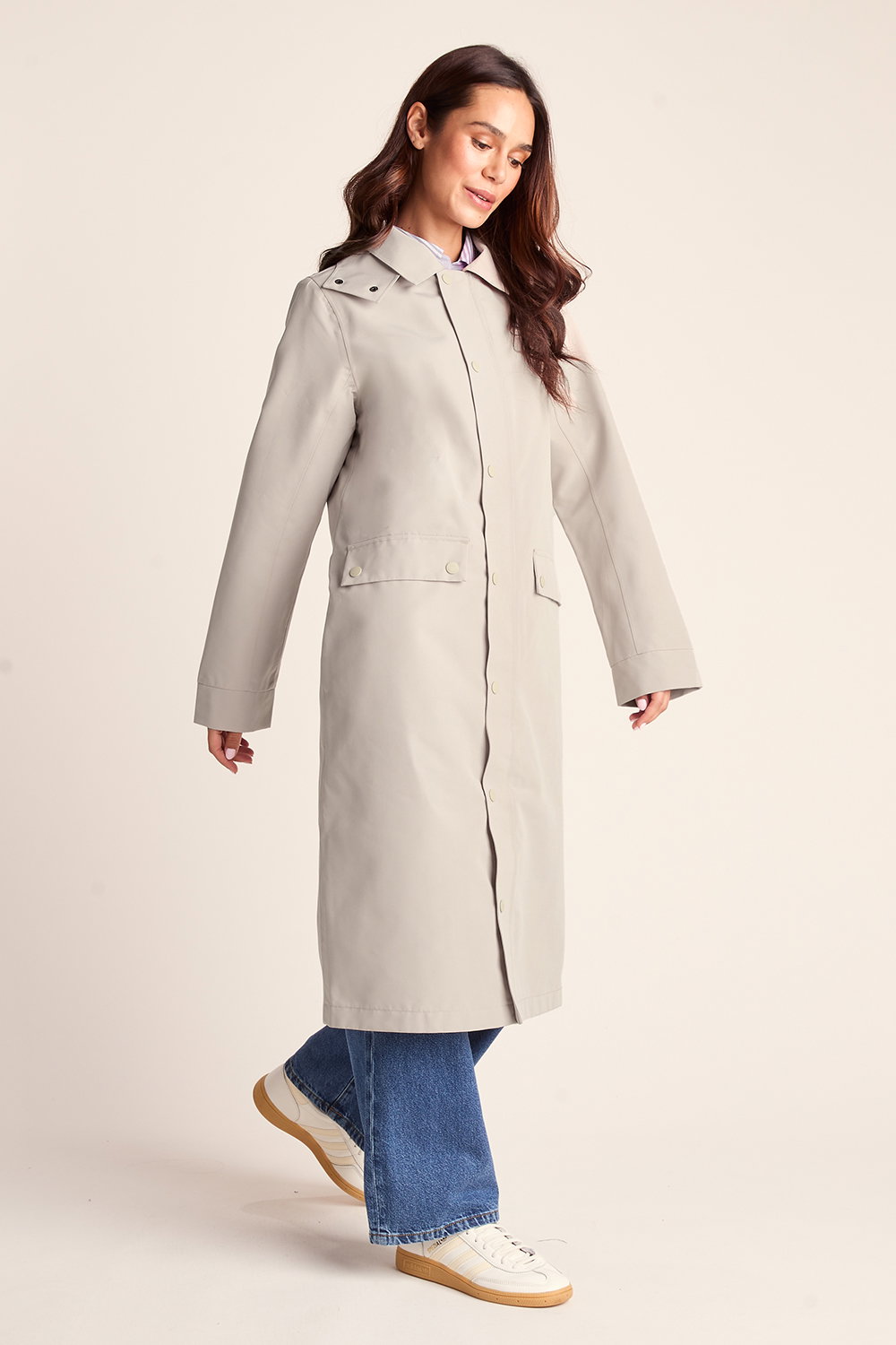 Beige Remi Classic Waterproof Car Coat, Image 4 of 5