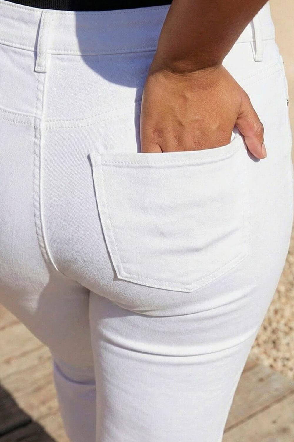 White Curve Stretch Denim Jegging, Image 5 of 4