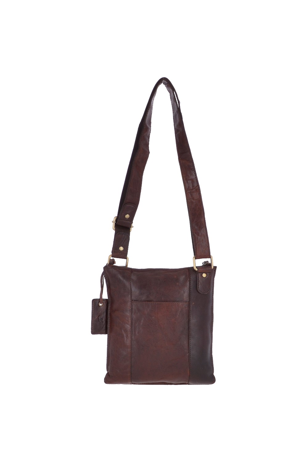 Dark Brown Vintage Small Leather Shoulder Bag, Image 4 of 4