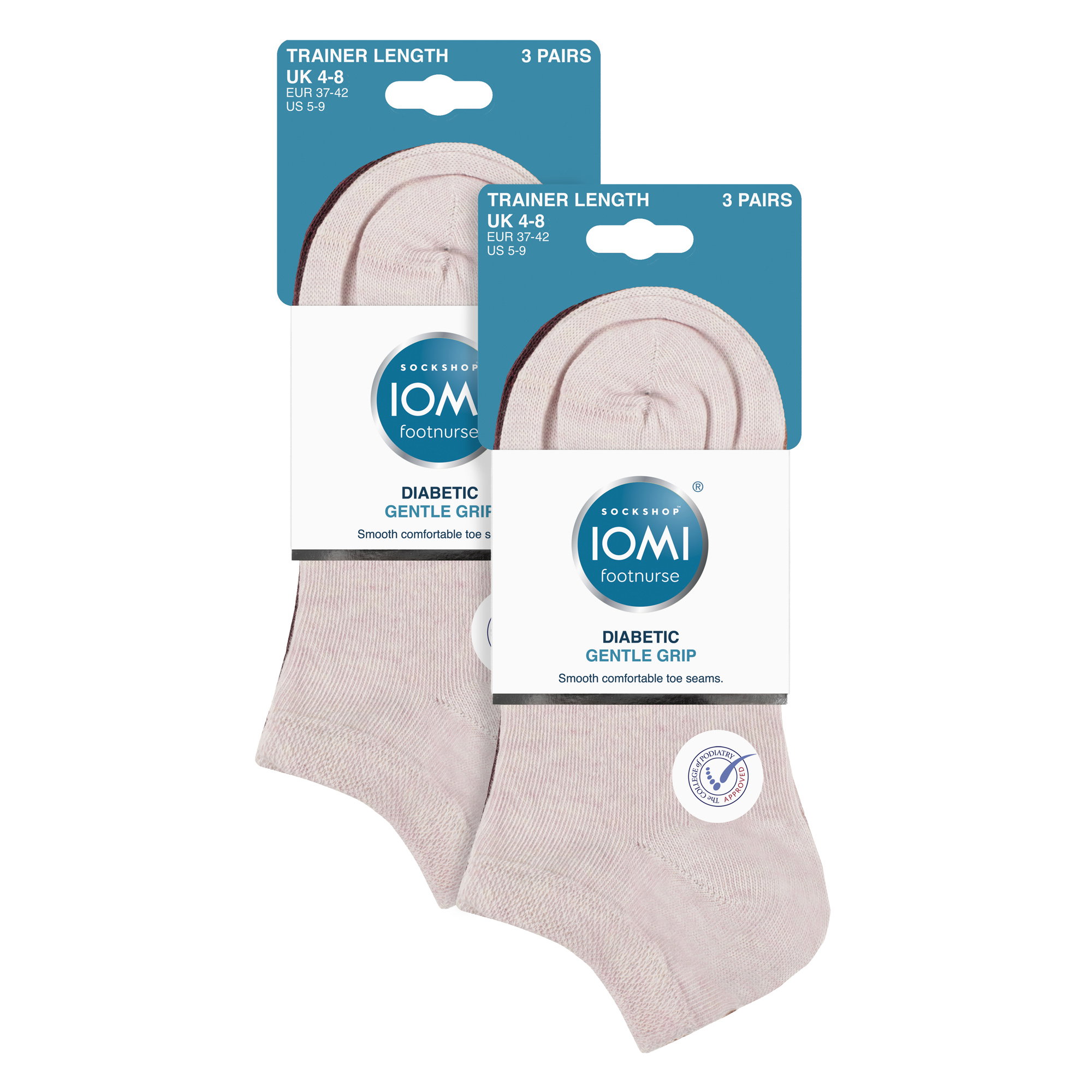 Burgundy 6 Pack Trainer Ankle Socks, Image 3 of 3