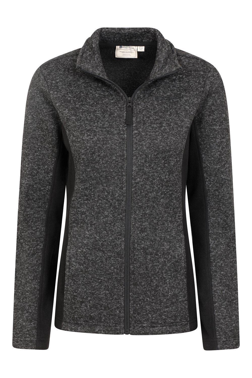 Black Idris Panelled Fleece Jacket, Image 3 of 5