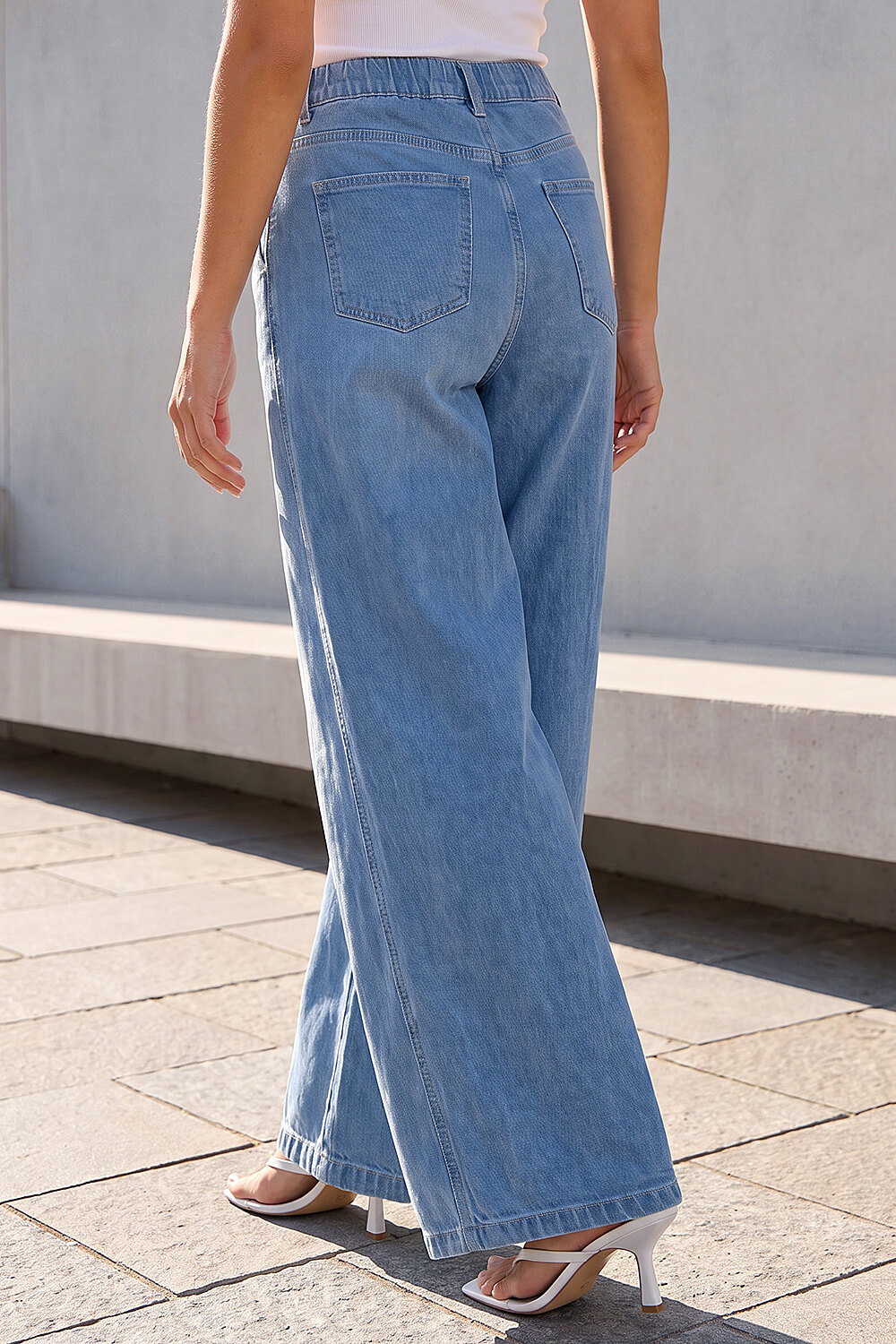 Denim Dusk Palazzo Jeans, Image 4 of 4