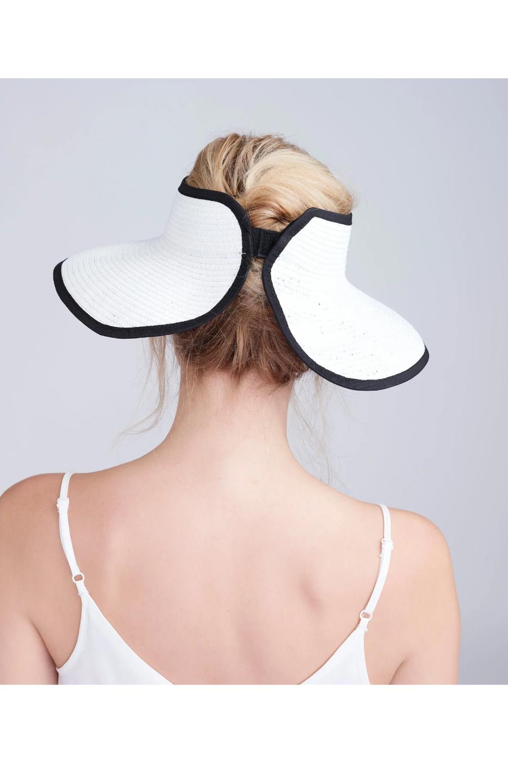 White Graciella - Wide Brim Visor - White, Image 2 of 2