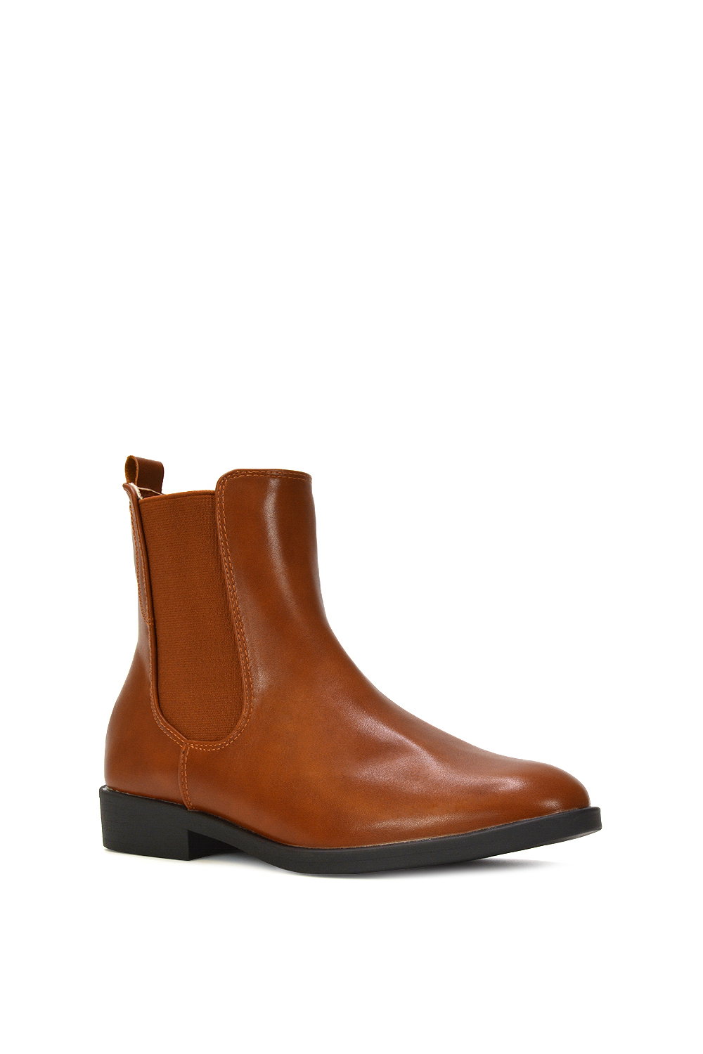Tan 'Nala' Chelsea Flatform Ankle Boots Pull On, Image 2 of 7