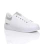 White AJVANI White Flat Chunky Diamante Sparkly Trainers, Image 1 of 6
