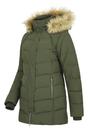 Khaki Isla II Long Down Jacket, Image 3 of 5