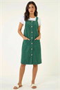Green Corduroy Pinafore Midi Dress, Image 2 of 6