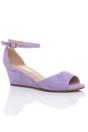 Lilac AJVANI Lilac Mid Wedge Heel Ankle Strap Sandals, Image 1 of 5