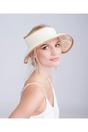 Ivory Graciella - Wide Brim Visor - Ivory, Image 1 of 1