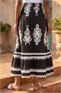 Black Mono Print Maxi Skirt, Image 3 of 4