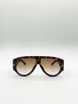 Brown SVNX Brown Oversized Rounded Sunglasses, Image 2 of 7