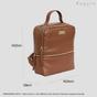 Tan Assots London Tan 'ELLA' Pebble Grain Mini Real Leather Backpack for Women, Image 5 of 5