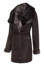 Taupe Merino Sheepskin Hooded Coat-Antioch, Image 2 of 4