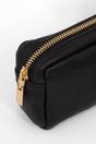 Black Italian Leather Cosmetic Bag, Image 2 of 2