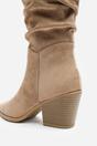 Camel Drelia Ruched Western Knee High Boot, Image 4 of 5
