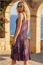 PINK Peacock Print Panel Dress, Image 3 of 4