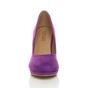 Purple Mid High Heel Court Shoes, Image 6 of 6