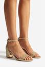 Cream Bella Womens Glitter Block Heel Sandals, Image 8 of 8
