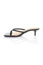  Low Kitten Heel Toe Post Slip On Square Toe Sandals, Image 3 of 5