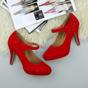 Red AJVANI Red High Heel Mary Jane Court Shoes, Image 4 of 6