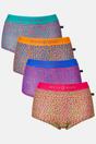 Multi British Boxers Multi Pack of Four "Wild Cat" Bamboo Hipster Boxers Briefs, Image 1 of 8