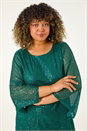 Forest  Curve Sequin Flared Sleeve Top, Image 4 of 5