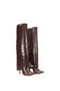 Brown XY LONDON Brown 'Shauna' Foldover Knee High Boots With Stiletto Heel, Image 6 of 6