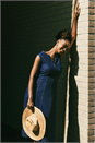 Denim Panel Detail Midi Dress, Image 7 of 7