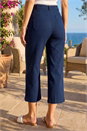 Navy  Cropped Stretch Culotte, Image 3 of 4