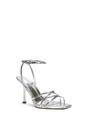 Silver 'Ottoline' Strappy Stiletto Heeled Sandals With Ankle Strap, Image 2 of 6