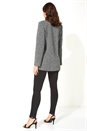 Grey Longline Textured Jersey Blazer, Image 3 of 5