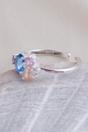 Multi Sterling Silver Colourful CZ One Size Ring, Image 3 of 4