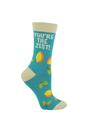 Turqouise 1 Pack Novelty Turquoise Lemon Bamboo Socks, Image 1 of 5