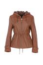 Tan Ashwood Leather Tan 'Anne' Leather Jacket with Adjustable Waist String, Image 2 of 5