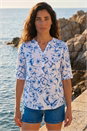 Blue Classic Floral Print Shirt, Image 1 of 4