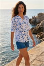 Blue Classic Floral Print Shirt, Image 2 of 4